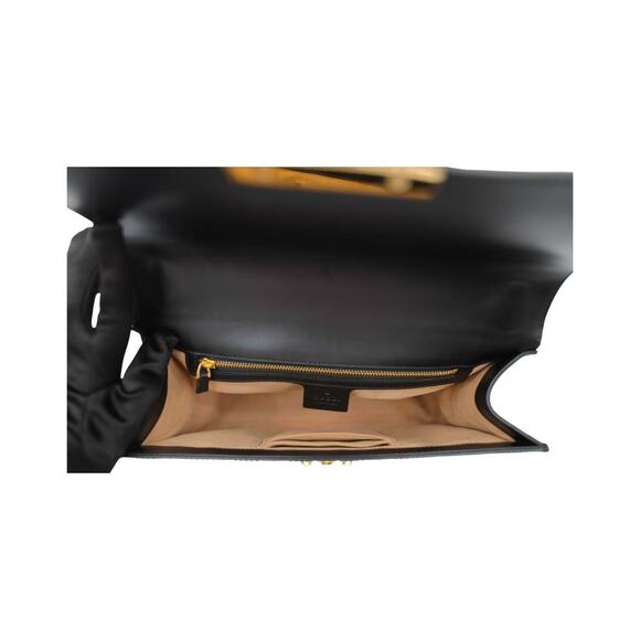 GUCCI Guccissima Leather Medium Padlock Shoulder Bag In Black - Picture 5 of 5